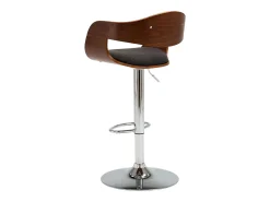 Bancos de bar 2 pcs madeira curvada e tecido cinzento