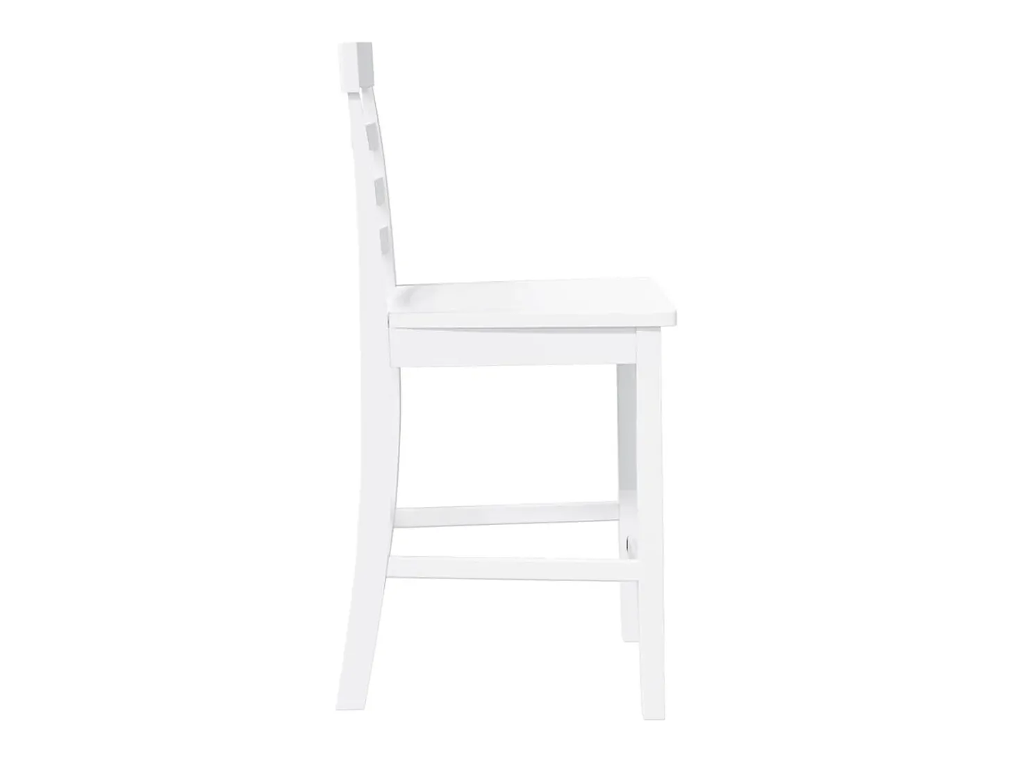 Bancos de bar 2 pcs madeira de seringueira maciça branco