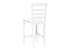 Bancos de bar 2 pcs madeira de seringueira maciça branco