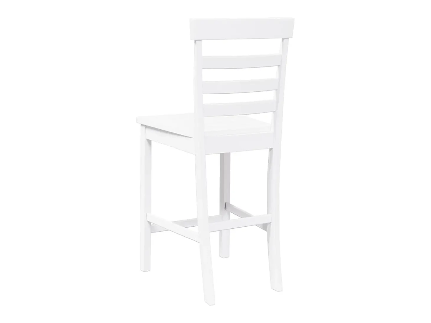 Bancos de bar 2 pcs madeira de seringueira maciça branco