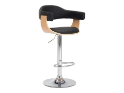 Bancos de bar 2 pcs madeira curvada e couro artificial preto