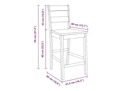 Bancos de bar 2 pcs madeira de seringueira maciça branco