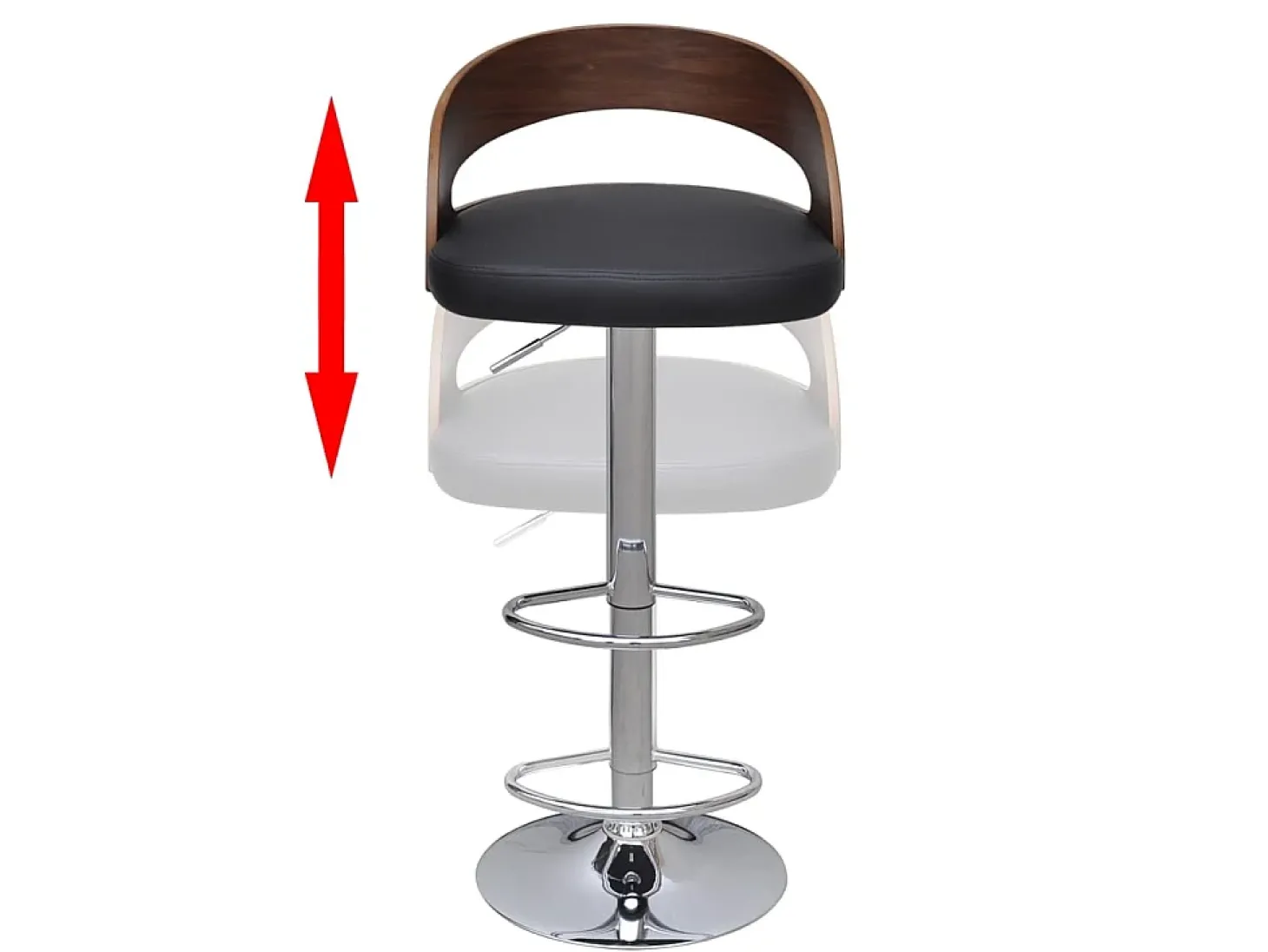 Bancos de bar 2 pcs madeira curvada