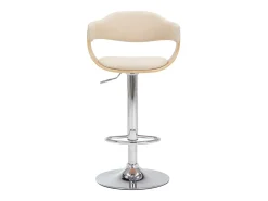 Bancos de bar 2 pcs madeira curvada e couro artificial creme PT913337