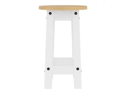 Bancos de bar 2 pcs madeira de pinho maciça branco