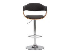 Bancos de bar 2 pcs madeira curvada e tecido cinzento PT119449