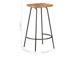 Bancos de bar 4 pcs madeira de acácia maciça