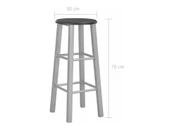 Bancos de bar 2 pcs MDF prateado