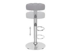 Bancos de bar 2 pcs tecido cinzento