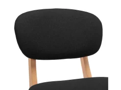 Bancos de bar 2 pcs tecido preto