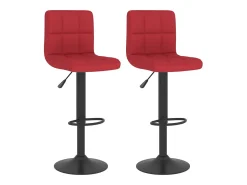 Bancos de bar 2 pcs tecido vermelho tinto