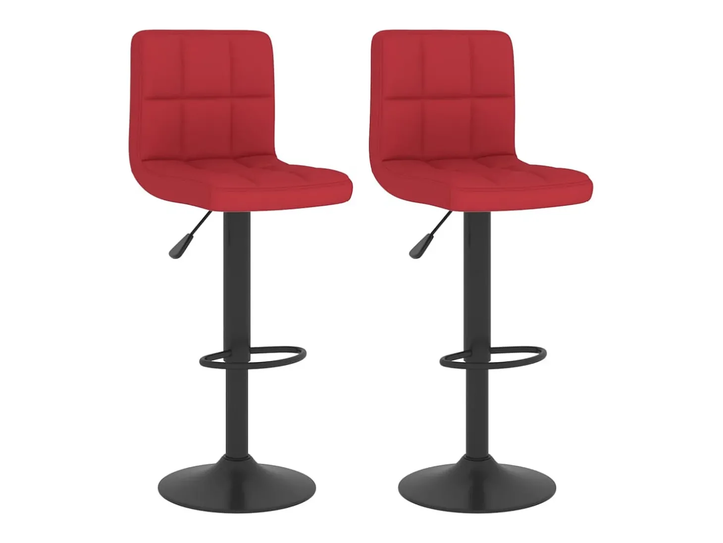 Bancos de bar 2 pcs tecido vermelho tinto