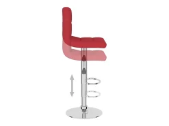 Bancos de bar 2 pcs tecido vermelho tinto