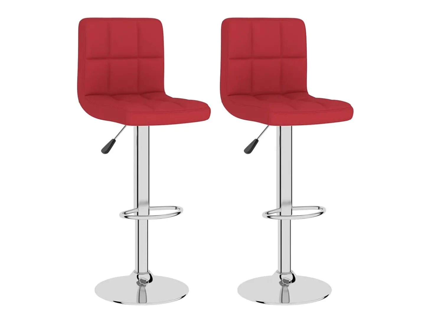 Bancos de bar 2 pcs tecido vermelho tinto