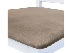 Bancos de bar 2 pcs tecido branco