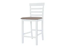 Bancos de bar 2 pcs tecido branco