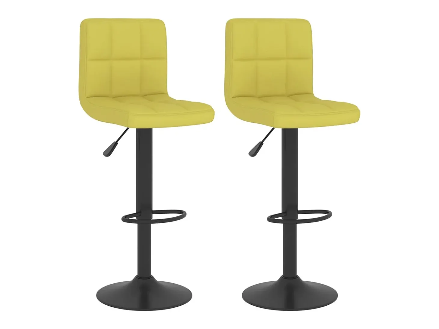 Bancos de bar 2 pcs tecido verde