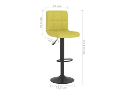 Bancos de bar 2 pcs tecido verde