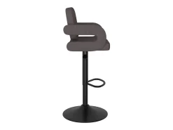 Bancos de bar 2 pcs tecido cinzento-acastanhado