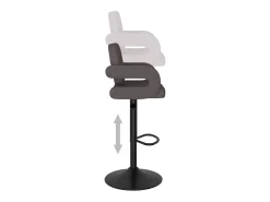 Bancos de bar 2 pcs tecido cinzento-acastanhado