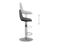 Bancos de bar 2 pcs tecido cinzento-escuro