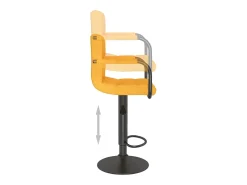 Bancos de bar 2 pcs tecido amarelo mostarda