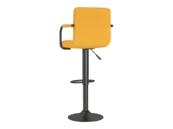 Bancos de bar 2 pcs tecido amarelo mostarda