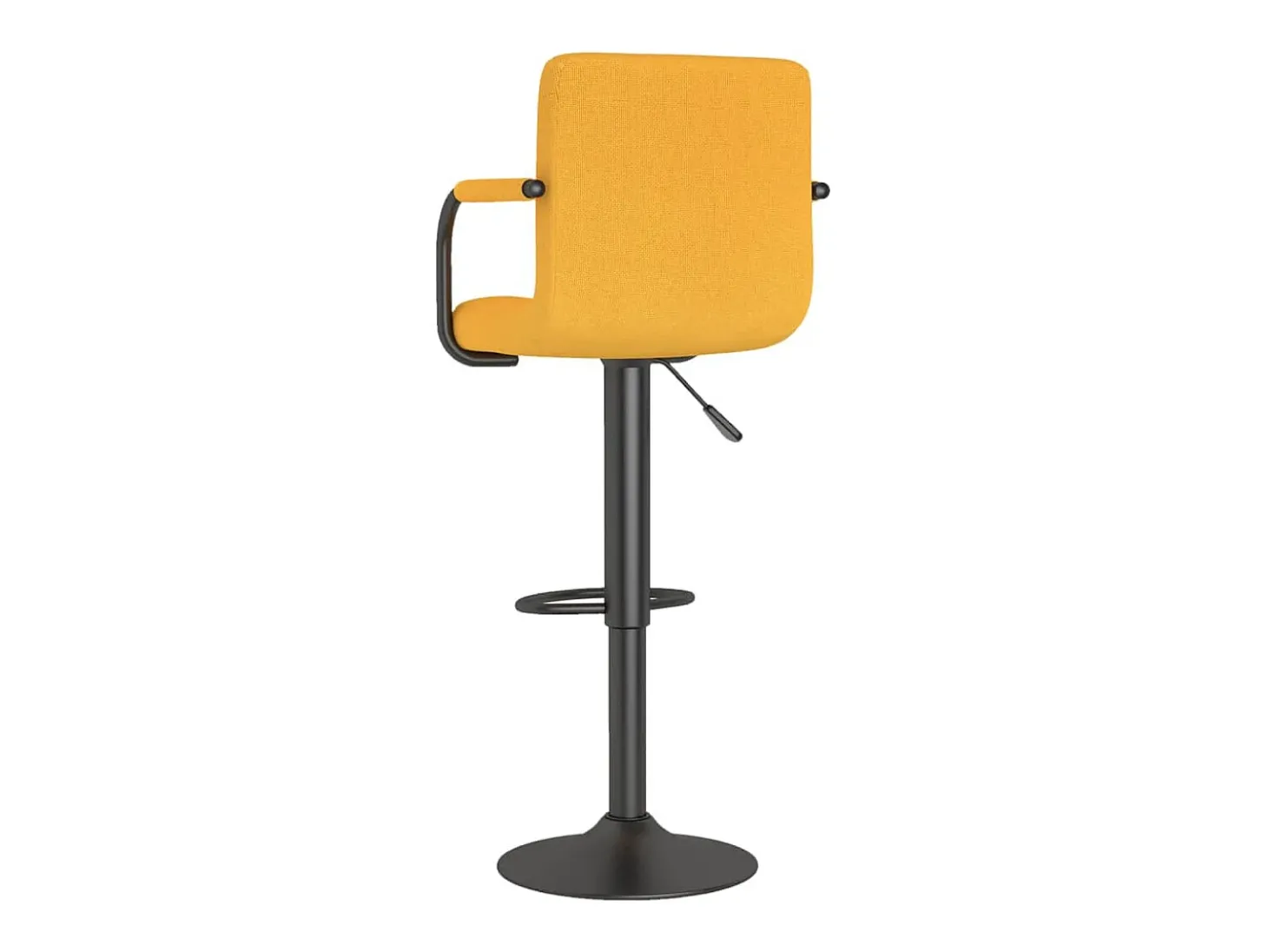 Bancos de bar 2 pcs tecido amarelo mostarda
