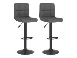 Bancos de bar 2 pcs tecido cinzento-escuro