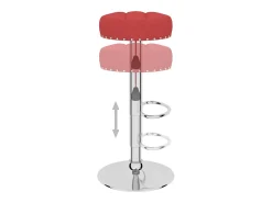 Bancos de bar 2 pcs tecido vermelho tinto