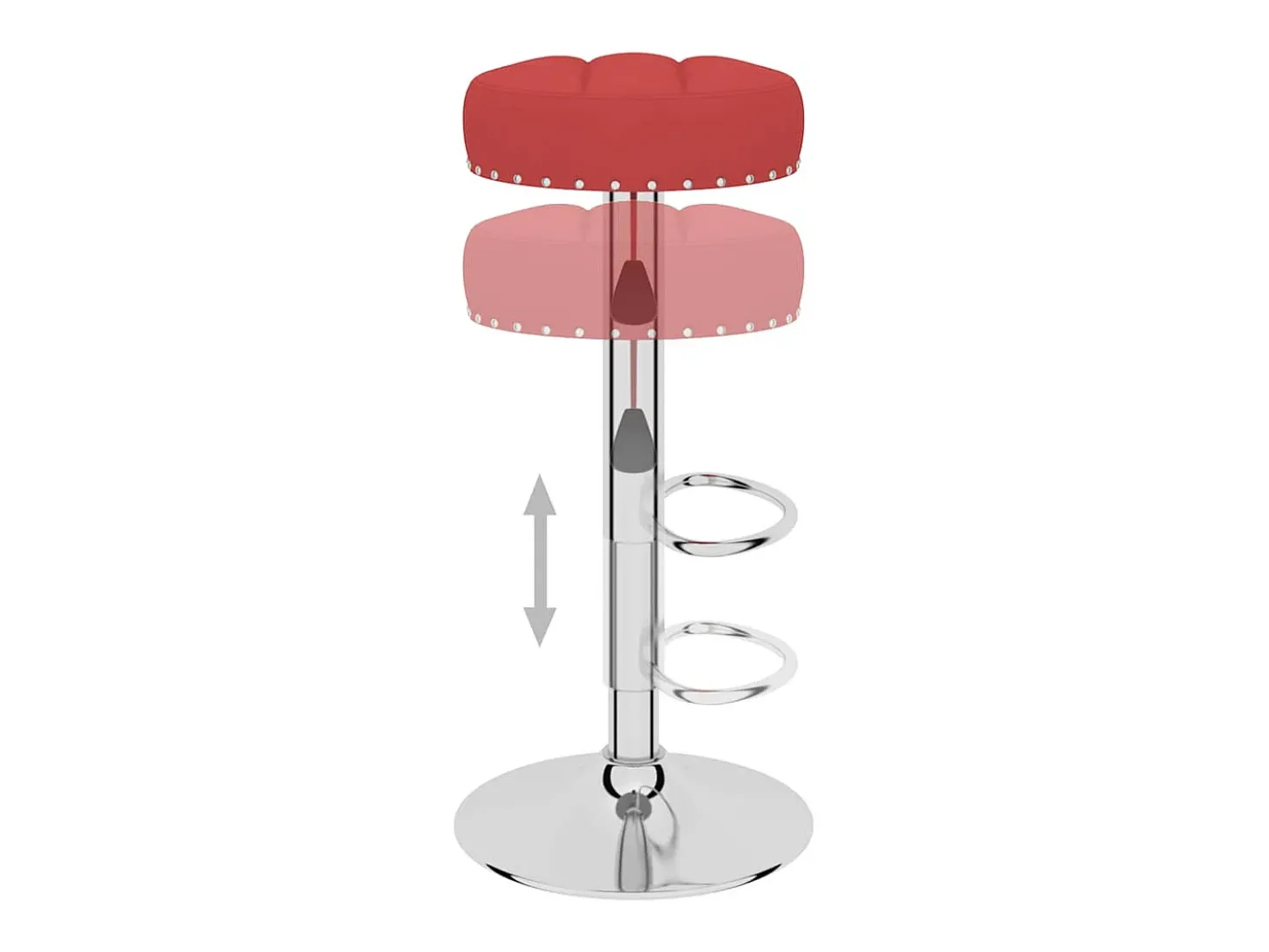 Bancos de bar 2 pcs tecido vermelho tinto