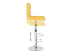 Bancos de bar 2 pcs tecido amarelo mostarda