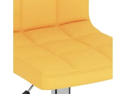 Bancos de bar 2 pcs tecido amarelo mostarda