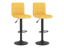 Bancos de bar 2 pcs tecido amarelo mostarda PT920381