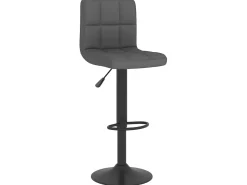Bancos de bar 2 pcs tecido cinzento-escuro PT221509