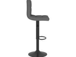 Bancos de bar 2 pcs tecido cinzento-escuro PT221509