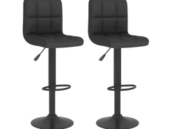 Bancos de bar 2 pcs tecido preto PT236680