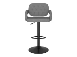 Bancos de bar 2 pcs tecido cinzento-claro