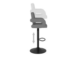 Bancos de bar 2 pcs tecido cinzento-claro