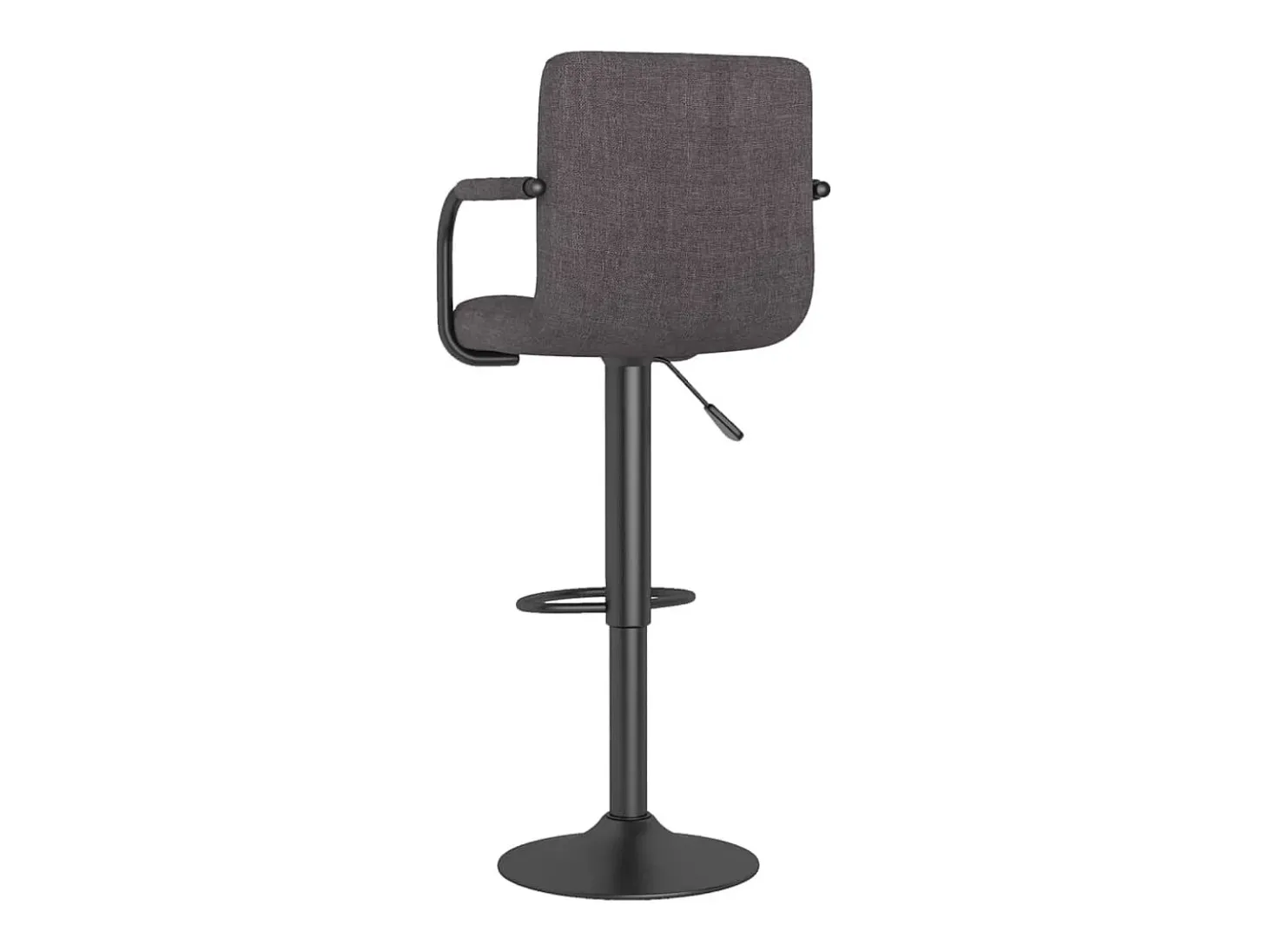Bancos de bar 2 pcs tecido cinzento-acastanhado