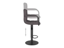 Bancos de bar 2 pcs tecido cinzento-acastanhado