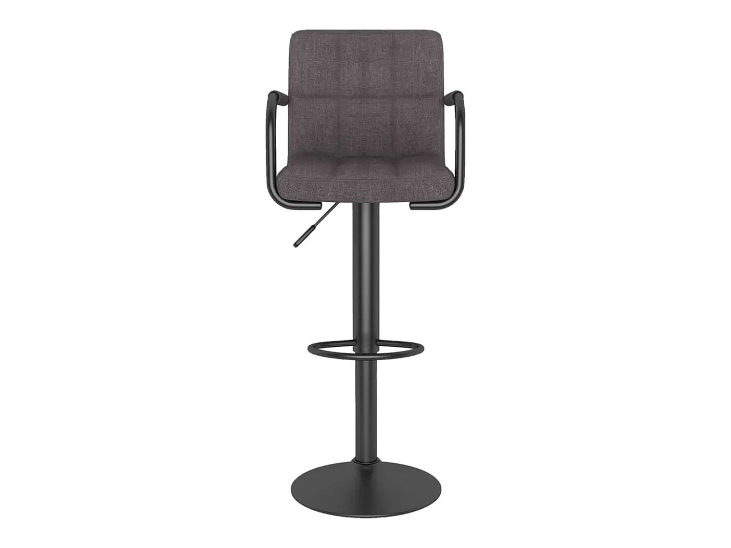 Bancos de bar 2 pcs tecido cinzento-acastanhado