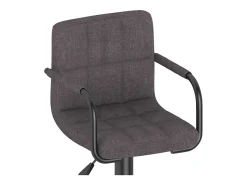 Bancos de bar 2 pcs tecido cinzento-acastanhado