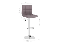 Bancos de bar 2 pcs tecido cinzento-acastanhado