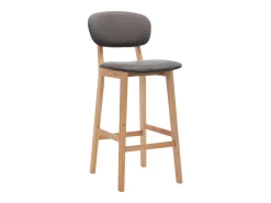 Bancos de bar 2 pcs tecido cinzento-claro