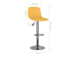 Bancos de bar 2 pcs tecido amarelo