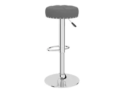 Bancos de bar 2 pcs tecido cinzento-escuro