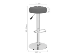 Bancos de bar 2 pcs tecido cinzento-escuro