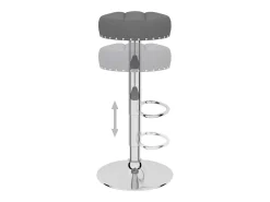 Bancos de bar 2 pcs tecido cinzento-escuro