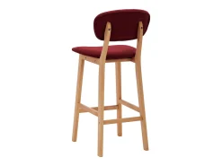 Bancos de bar 2 pcs tecido vermelho tinto